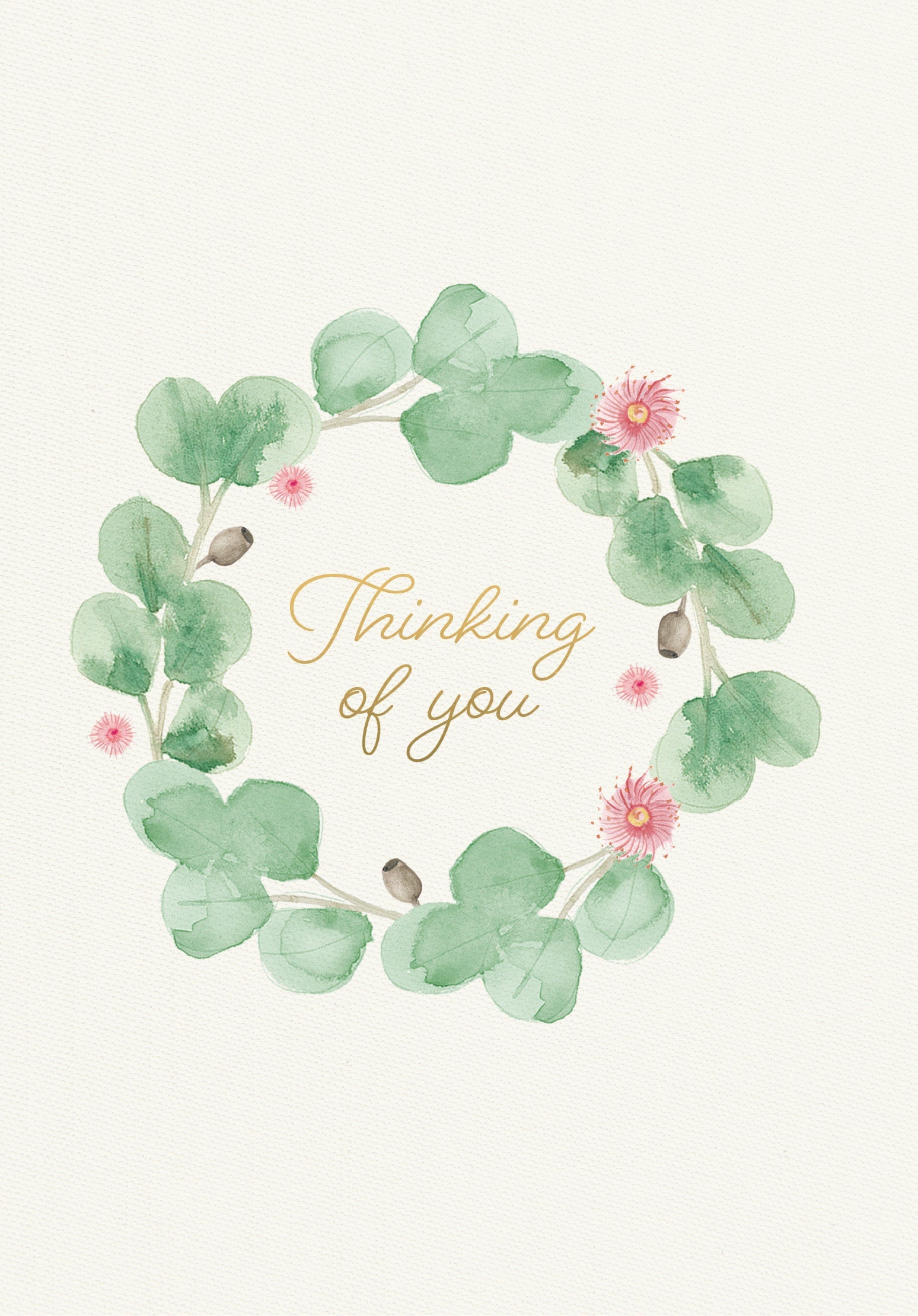 Greeting Card Botanical Blooms - FLORAL WREATH
